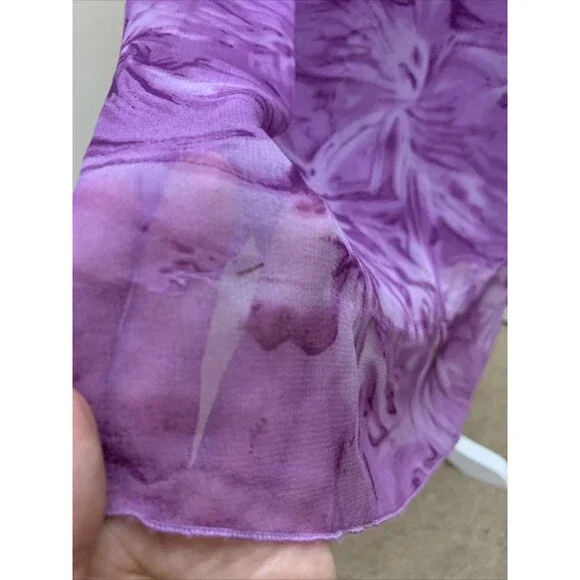 VtG Jonathan Martin 100% Silk Dress Y2K Fairy Babydoll Purple Sheer Sz 6 NWT - Picture 12 of 16